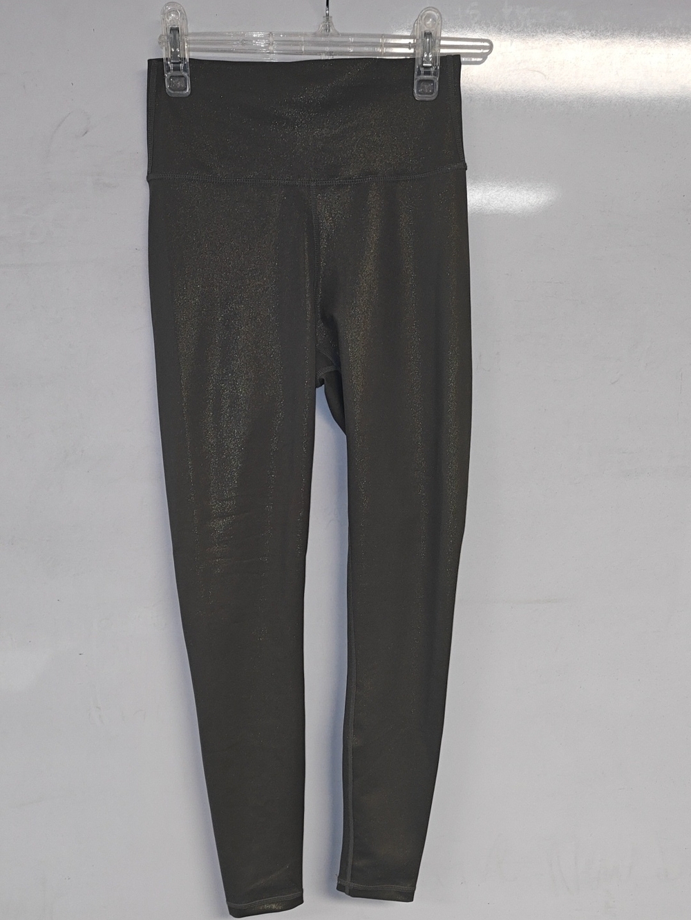 High-Rise Shimmer Leggings in Charcoal Gray